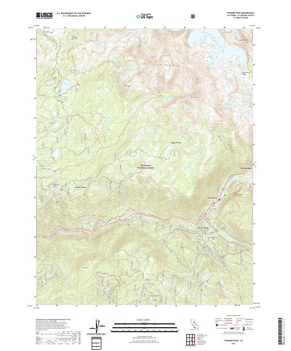 USGS Topographic Map – Pyramid Peak