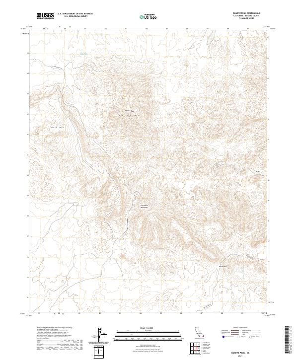 USGS Topographic Map – Quartz Peak