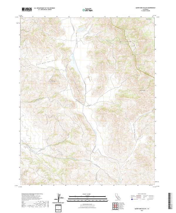 USGS Topographic Map – Quien Sabe Valley