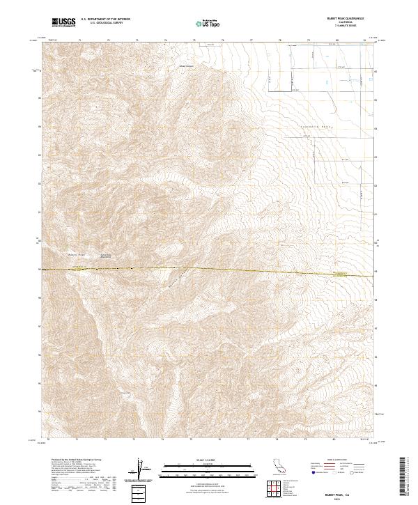 USGS Topographic Map – Rabbit Peak