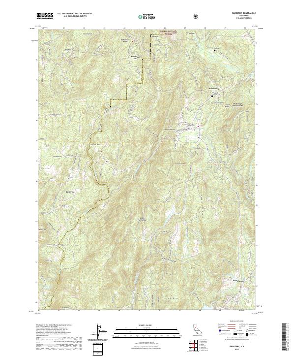 USGS Topographic Map – Rackerby