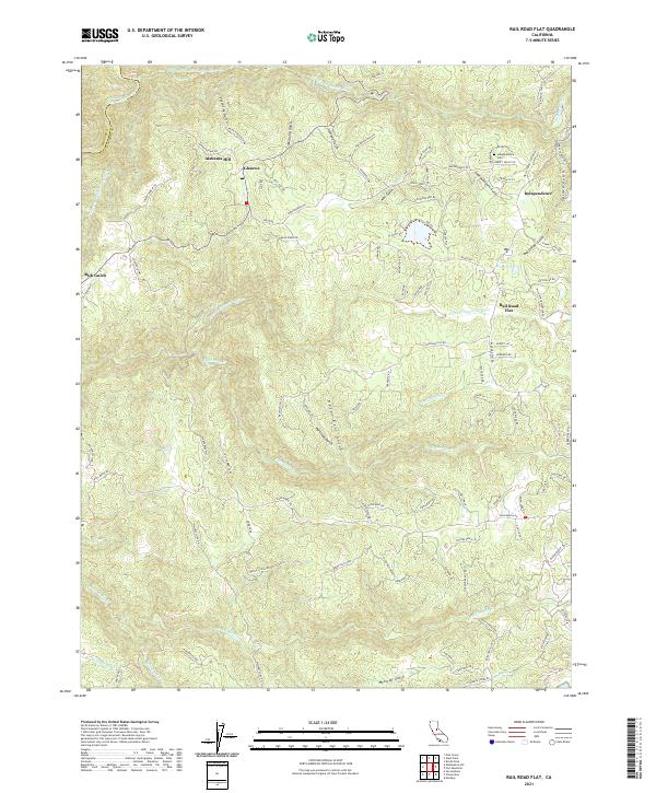 USGS Topographic Map – Rail Road Flat