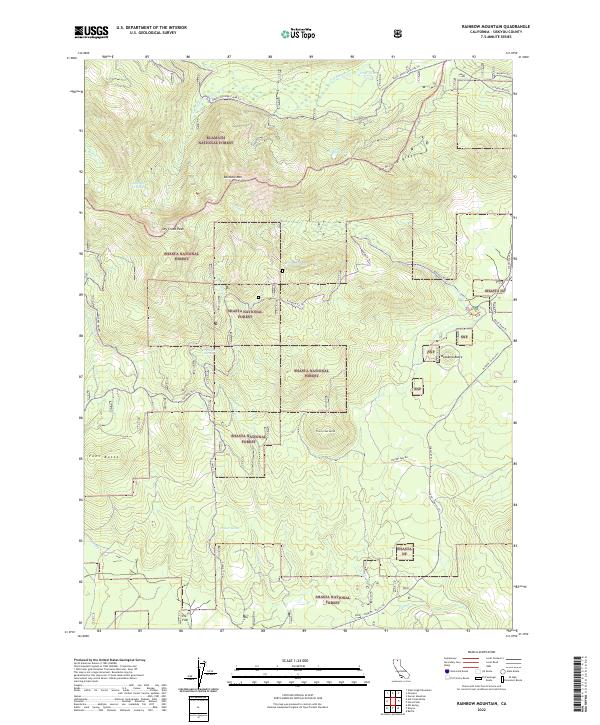 USGS Topographic Map – Rainbow Mountain