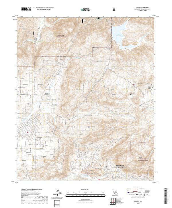USGS Topographic Map – Ramona