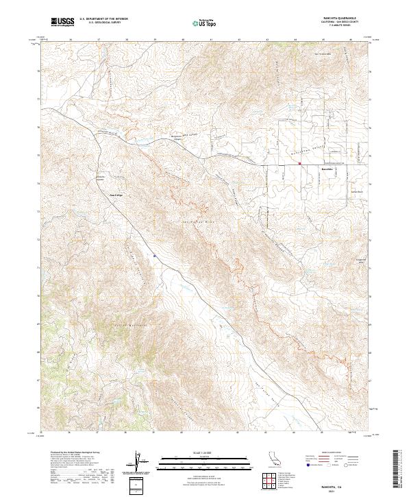 USGS Topographic Map – Ranchita