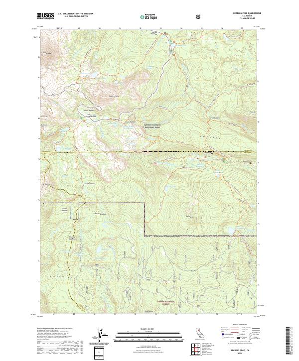 USGS Topographic Map – Reading Peak
