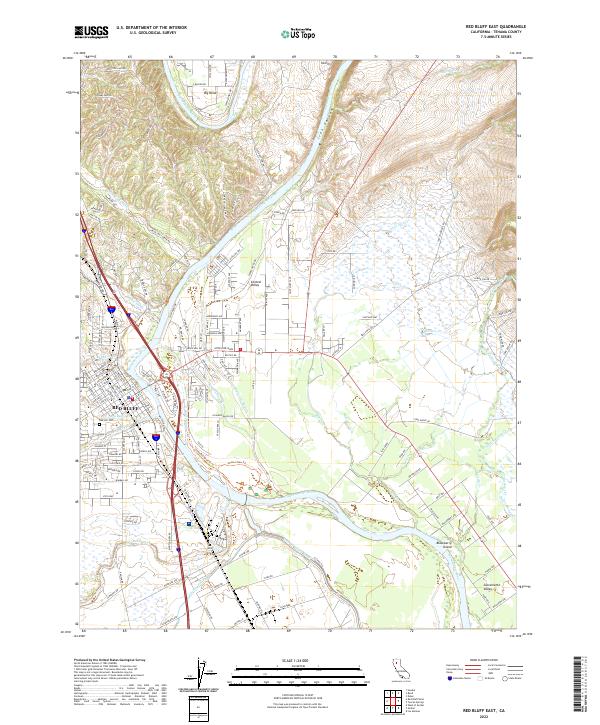 USGS Topographic Map – Red Bluff East