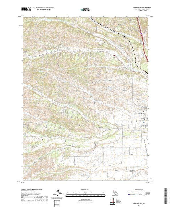 USGS Topographic Map – Red Bluff West