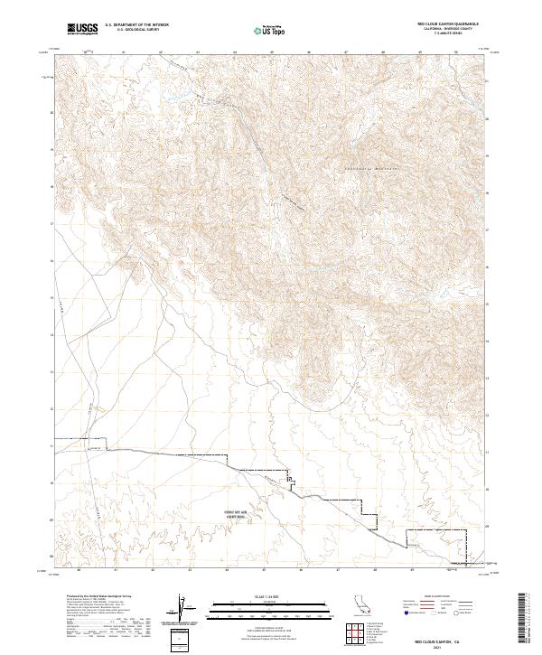 USGS Topographic Map – Red Cloud Canyon