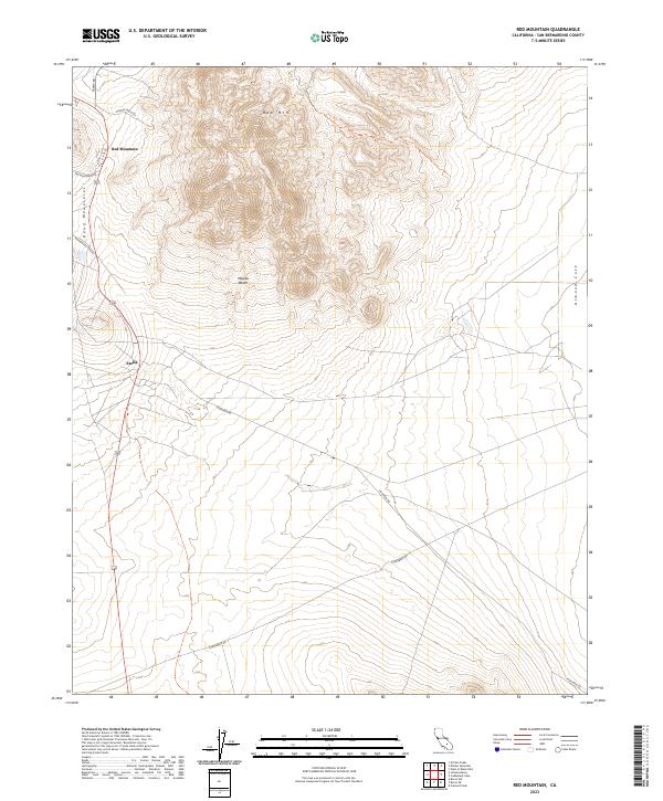 USGS Topographic Map – Red Mountain