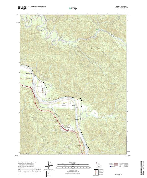 USGS Topographic Map – Redcrest