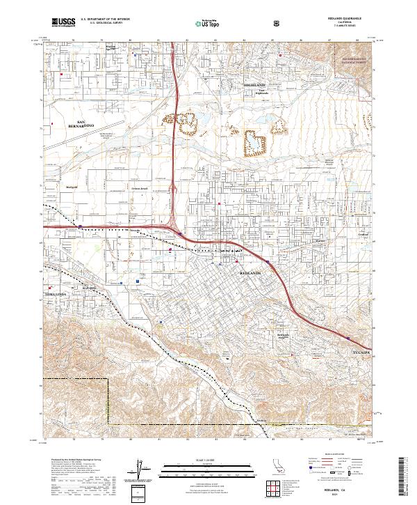 USGS Topographic Map – Redlands