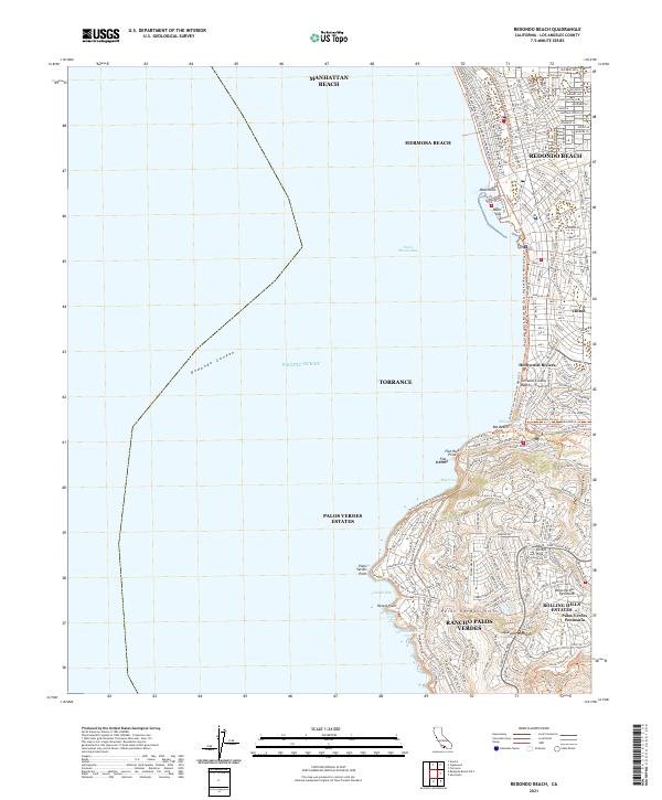 USGS Topographic Map – Redondo Beach