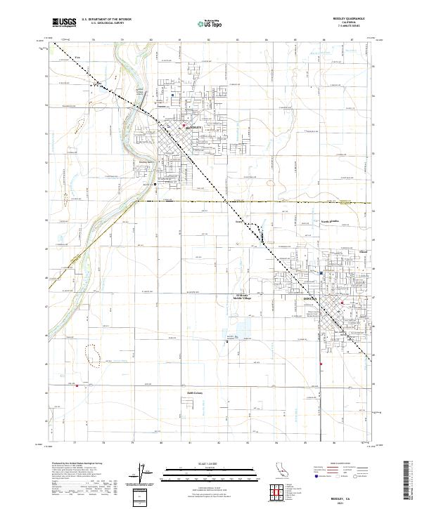 USGS Topographic Map – Reedley