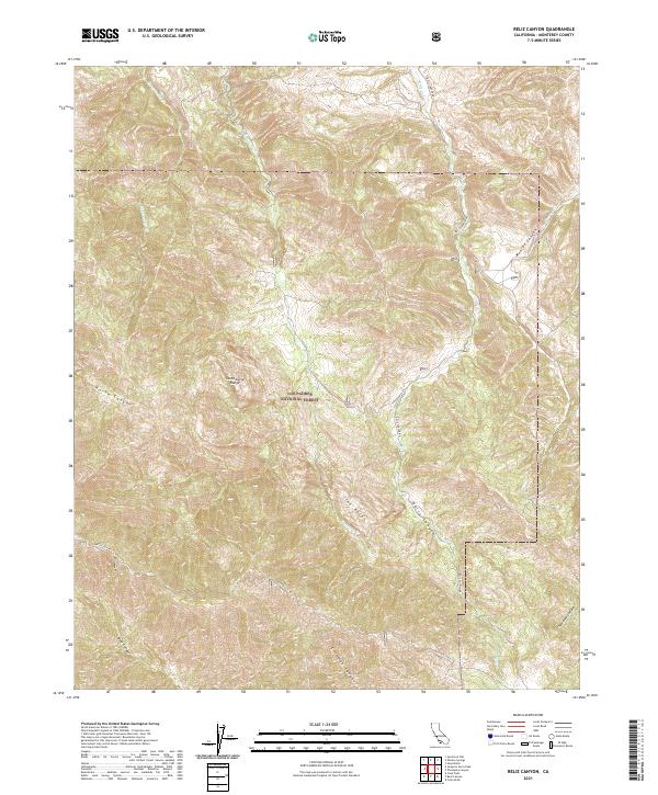 USGS Topographic Map – Reliz Canyon