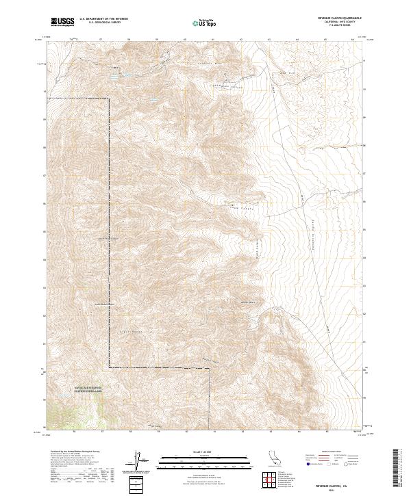 USGS Topographic Map – Revenue Canyon