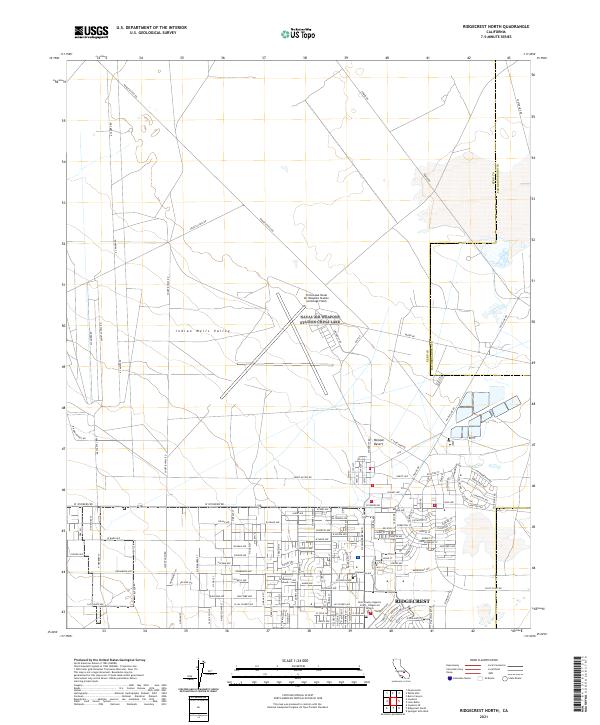 USGS Topographic Map – Ridgecrest North