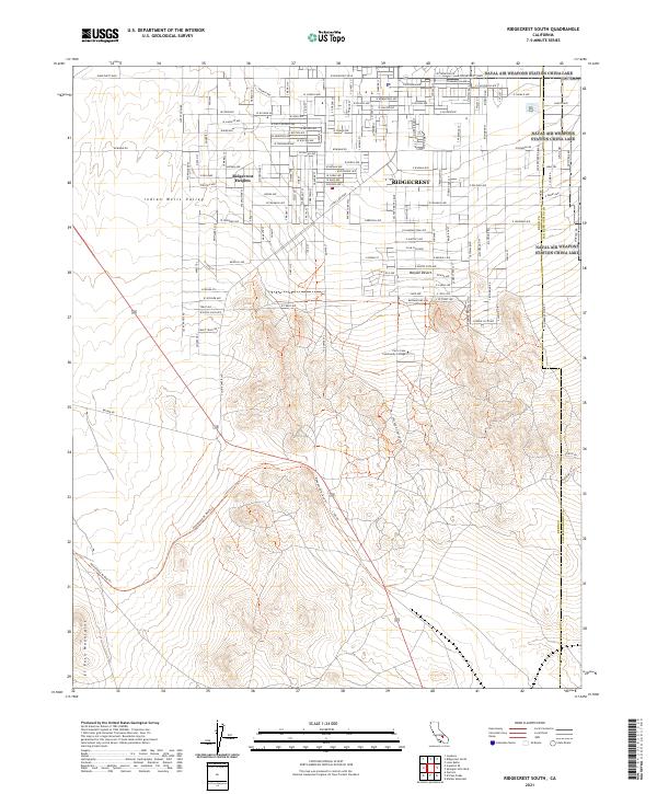 USGS Topographic Map – Ridgecrest South