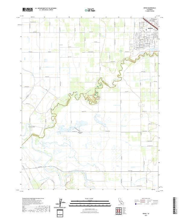 USGS Topographic Map – Ripon