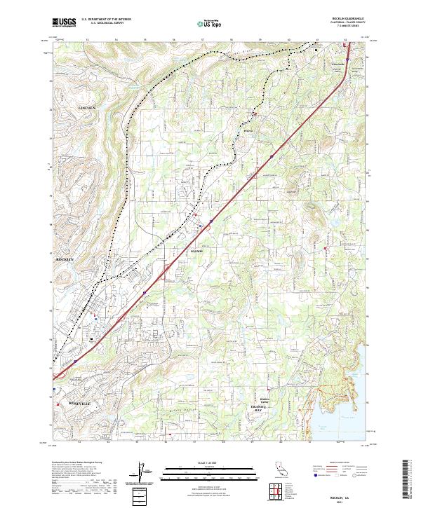 USGS Topographic Map – Rocklin