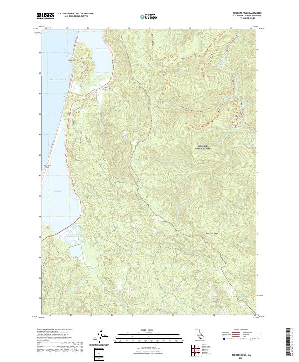 USGS Topographic Map – Rodgers Peak
