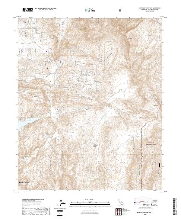 USGS Topographic Map – Rodriguez Mountain