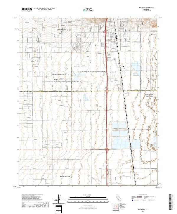 USGS Topographic Map – Rosamond