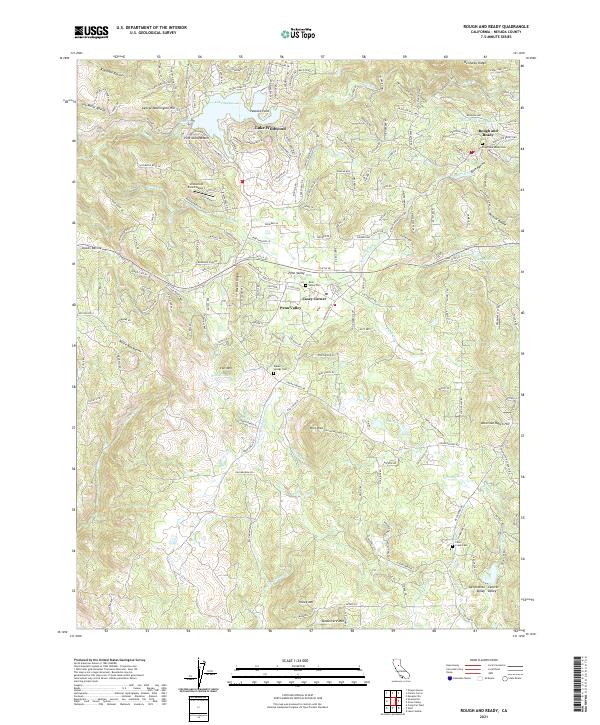 USGS Topographic Map – Rough And Ready