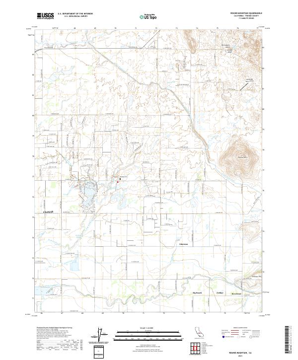 USGS Topographic Map – Round Mountain