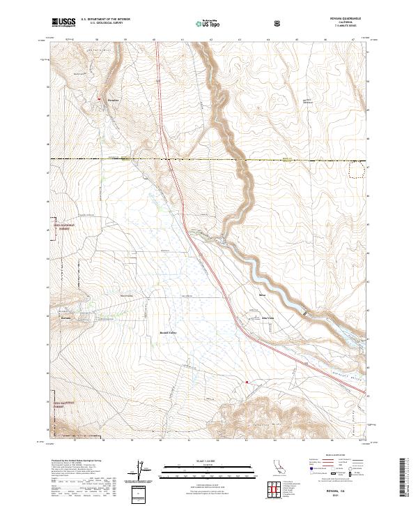USGS Topographic Map – Rovana