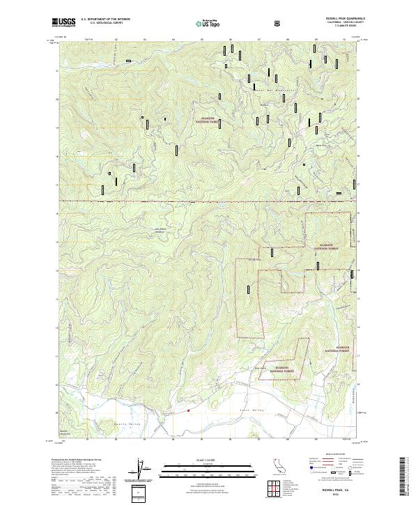 USGS Topographic Map – Russell Peak