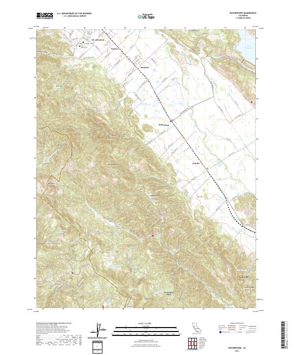 USGS Topographic Map – Rutherford