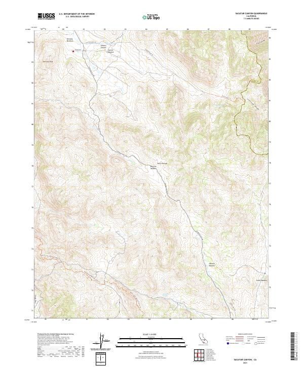 USGS Topographic Map – Sacatar Canyon