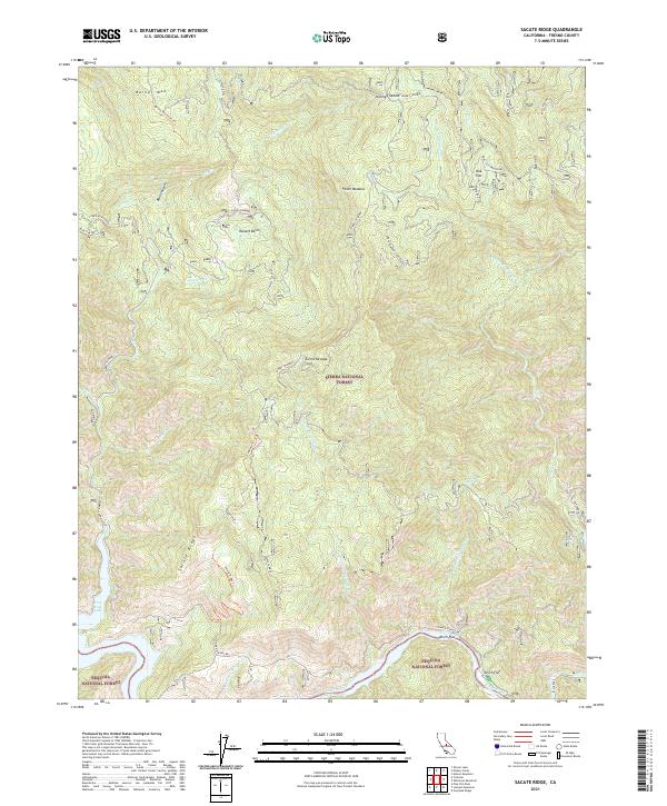 USGS Topographic Map – Sacate Ridge