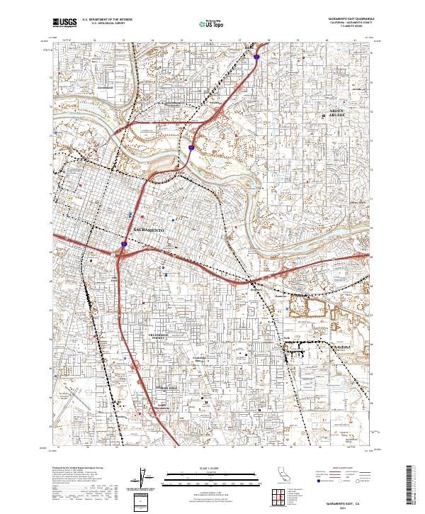 USGS Topographic Map – Sacramento East