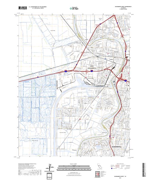 USGS Topographic Map – Sacramento West