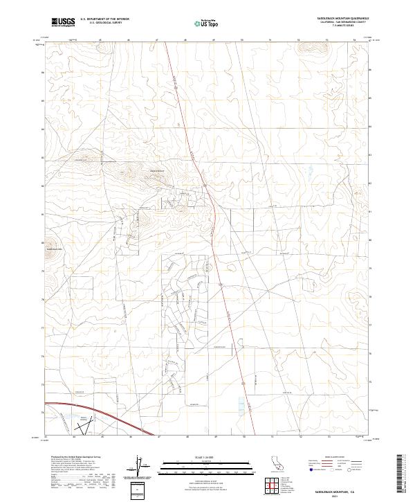 USGS Topographic Map – Saddleback Mountain