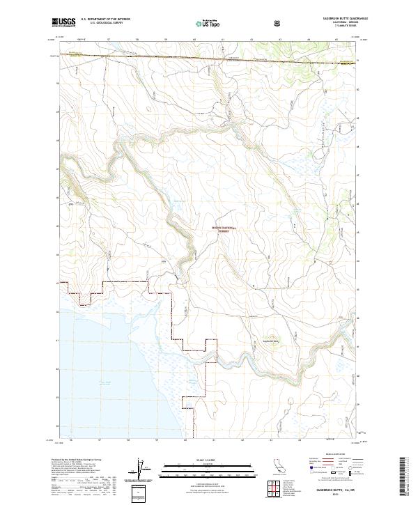 USGS Topographic Map – Sagebrush Butte