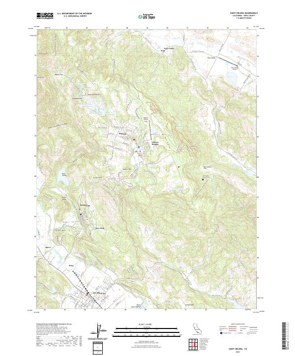 USGS Topographic Map – Saint Helena