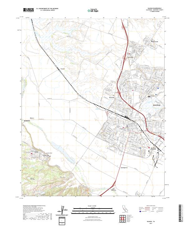 USGS Topographic Map – Salinas