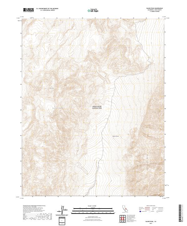 USGS Topographic Map – Saline Peak