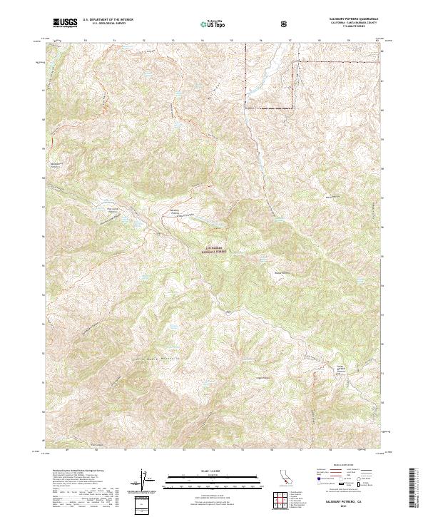 USGS Topographic Map – Salisbury Potrero