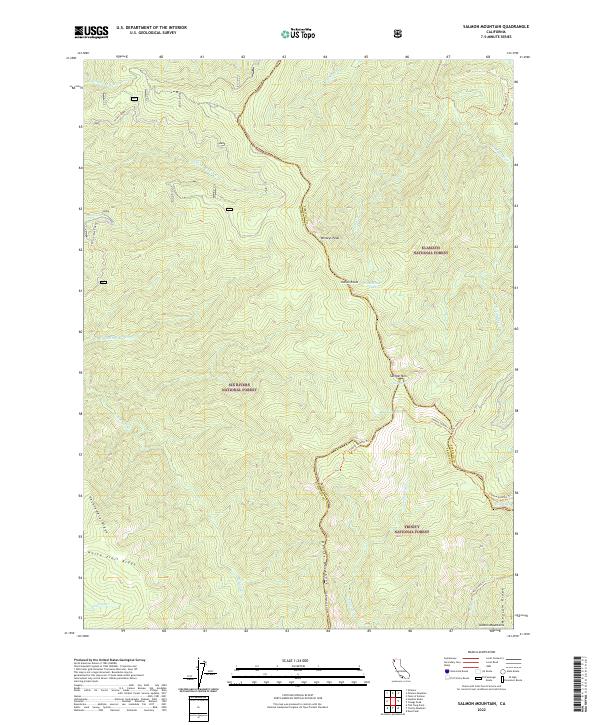 USGS Topographic Map – Salmon Mountain
