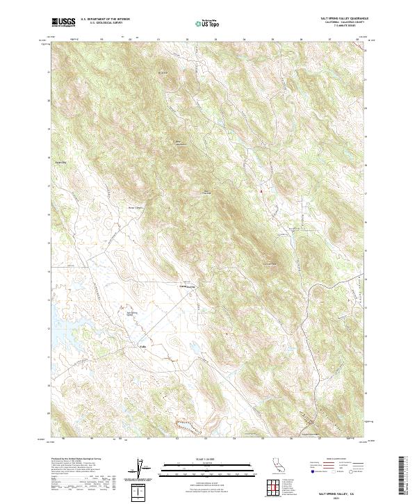 USGS Topographic Map – Salt Spring Valley