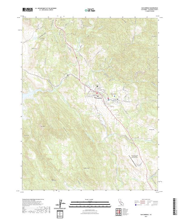 USGS Topographic Map – San Andreas