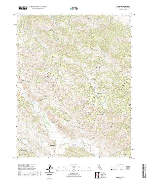 USGS Topographic Map – San Benito
