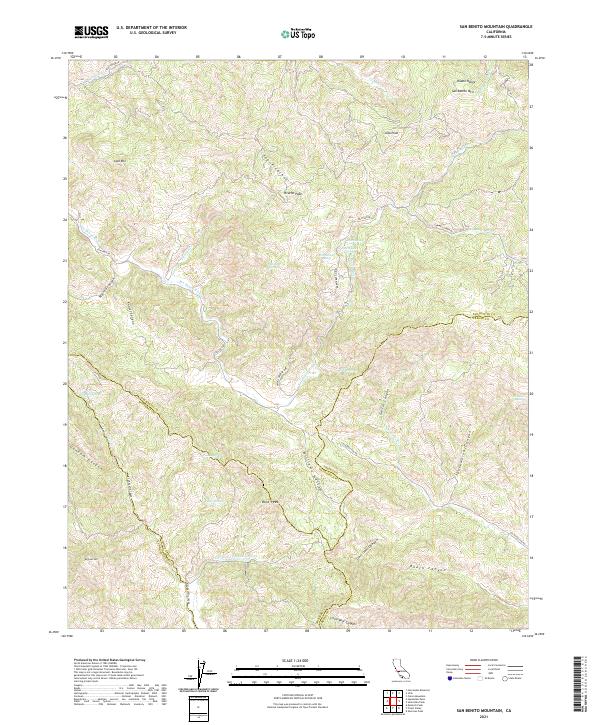 USGS Topographic Map – San Benito Mountain