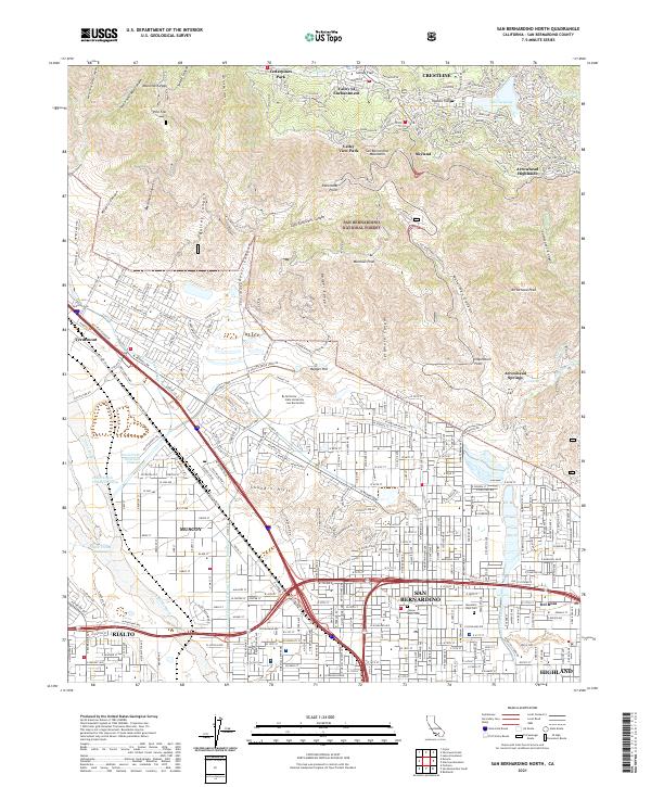 USGS Topographic Map – San Bernardino North