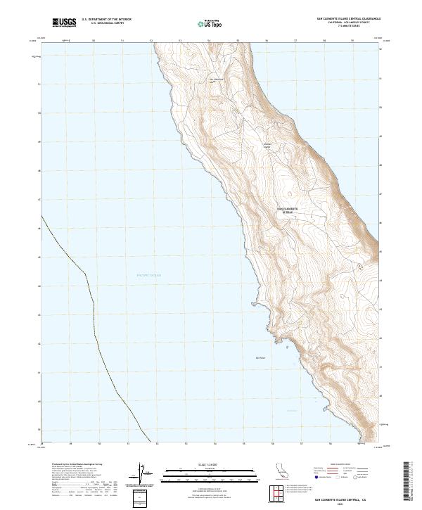 USGS Topographic Map – San Clemente Island Central
