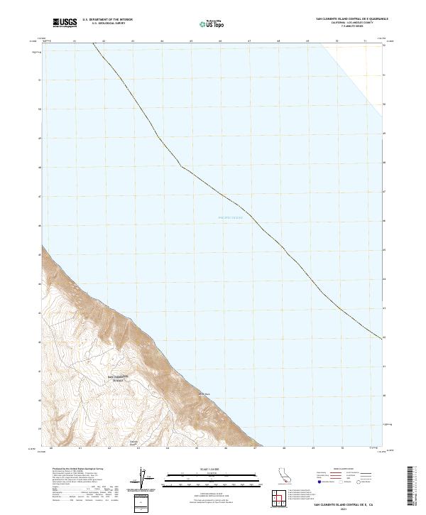 USGS Topographic Map – San Clemente Island Central OE E